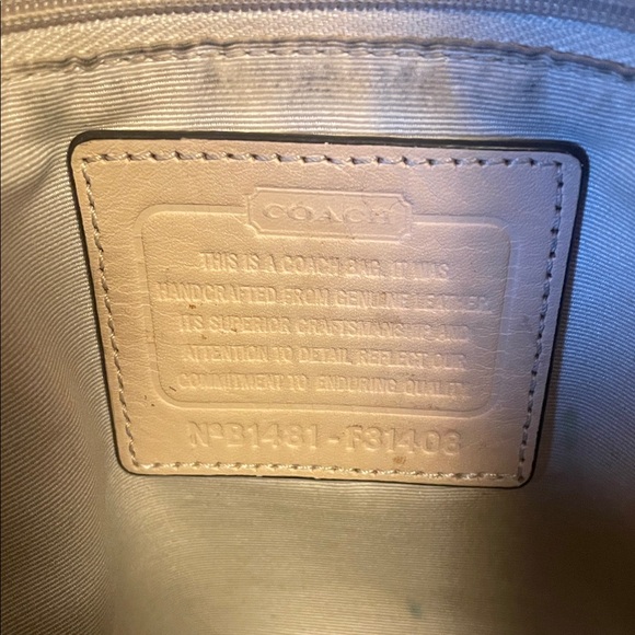 Authentic Coach Tan Leather Satchel Handbag - Picture 8 of 8